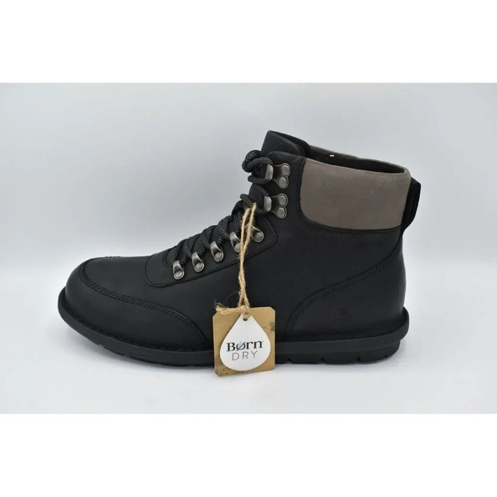 Born Mens‎ Size 9 Scout Black Full Grain Leather Waterproof Lace Up Combo Boots